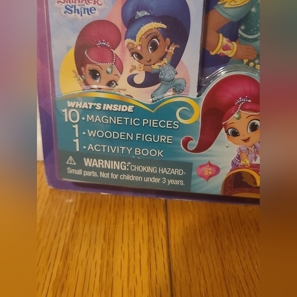 New Nickelodeon Shimmer & Shine Activity Book W/ Wooden Figure & Magnetic Pieces - Picture 5 of 5